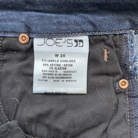 JOE'S Dark Wash Denim CHELSEA ANKLE Jeans Size 25 - Picture 7 of 8